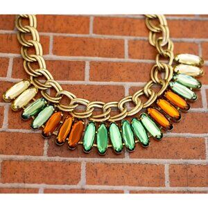 20 inch, Vintage Multicolored Stylish Beads Bib Necklace - W29